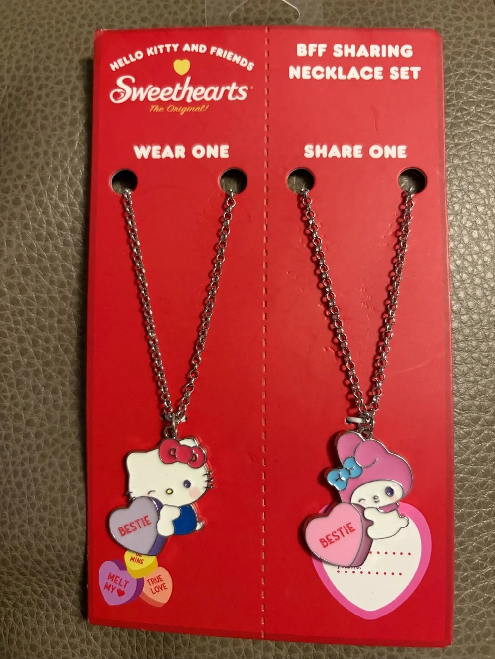 Hello Kitty BFF Sharing Necklace Set - Pink, White, Blue